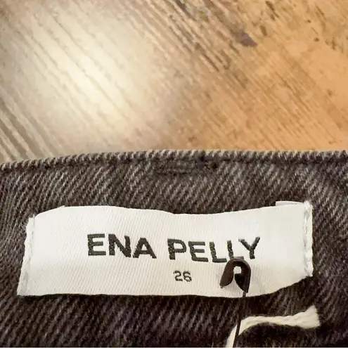 Ena Pelly Nova Denim Maxi Cargo Skirt in Charcoal Wash Size 26 NWOT Gray