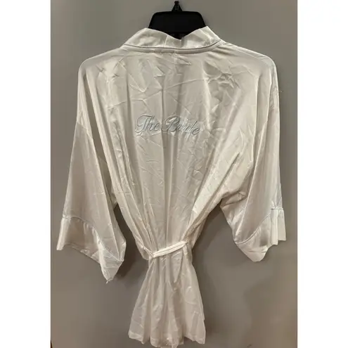 Jonquil 'The Bride' White Satin Embroidered Robe