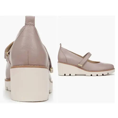 Vionic Alma Mary Jane Wedge Pump 9M NEW Champagne Leather COmfort