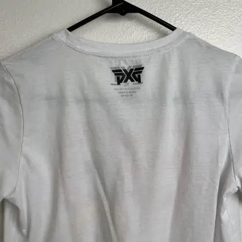 PXG Golf Shirt Extra Small Women White Multi BOLD Graphic Short Sleeve Crew Size XS