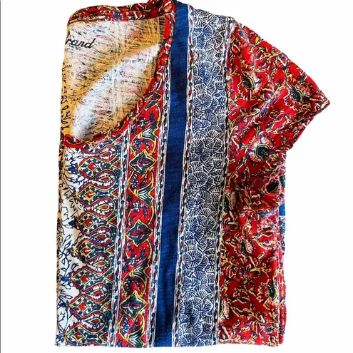 Lucky Brand  red white blue cap sleeve tee