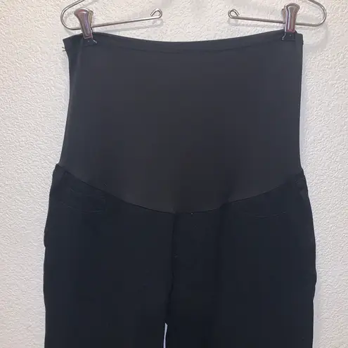 Joyous Maternity Over The Belly Black Sequined Stretchy Capri Jegging Jeans