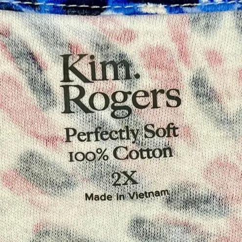 kim rogers Fireworks V-neck Tee Shirt 2X