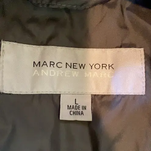 Andrew Marc Marc New York Dark Grey Long Puffer Down Jacket Size Large