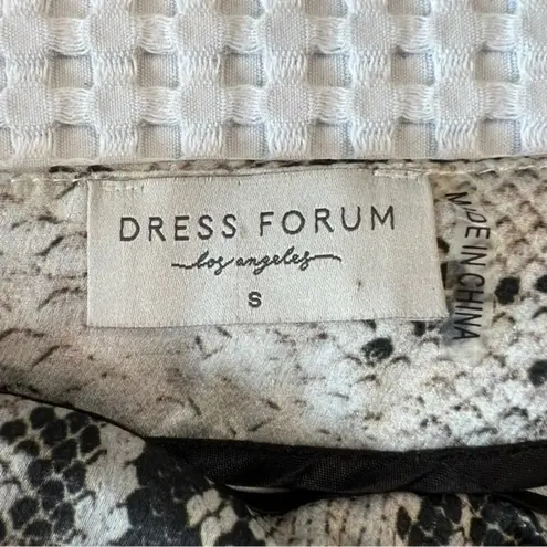 Dress Forum Women's Small Snake Skin Wrap Skirt Silver Midi Flowy Streetwear