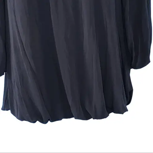 Samantha Treacy Long Sleeve Bubble Hem Dress Navy Size 6 Party Wedding Guest Blue