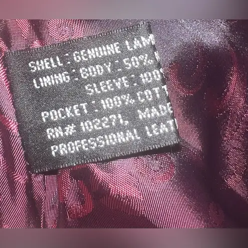 Couture By J. Park Lamb Leather Women’s Maroon Jacket Medium MINT Y2K Vintage