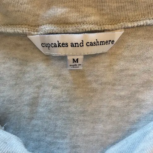 Cupcakes and Cashmere  Grey Cowl Neck Tank Top Size Medium