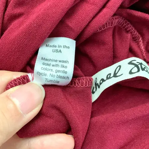 Michael Stars 3/$15 Layerd Flowy Scoop Neck Tank Top Red