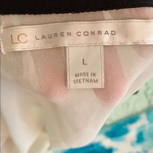 LC Lauren Conrad Lauren Conrad NWOT semi sheer rhinestone button up