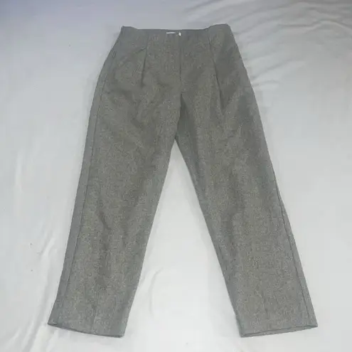 Wilfred Aritzia  Chambery Pant Cropped Pleated Trouser Wool Cashmere Gray Size 0