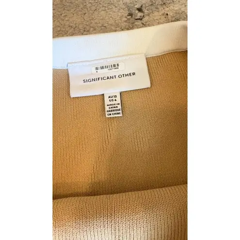 Significant Other Taylor Skirt Significant Other Fawn Beige High Waist Midi White Size 6