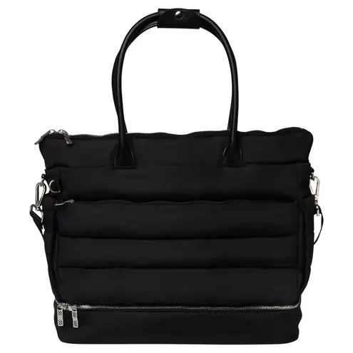 iPack Puffy Fashion Tote Luggage Bag Travel Adjustable Black