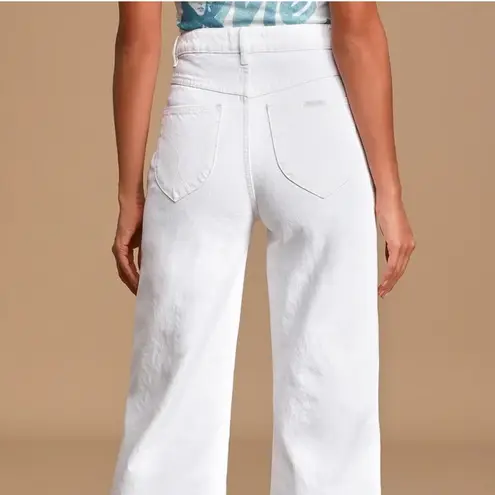 Rolla’s old mate high rise wide leg vintage white denim size 30