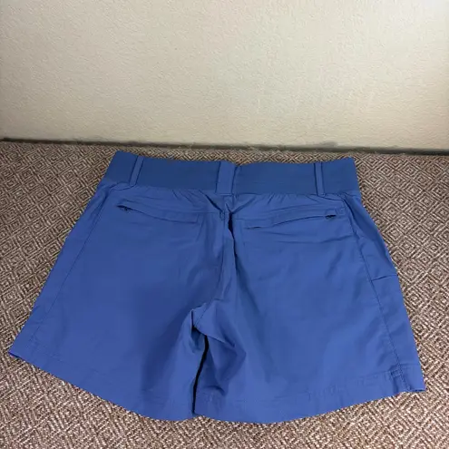 Title Nine 5" Clamber Shorts Hiking Women's Sz 8 Blue Outdoor Casual Comfy EUC
