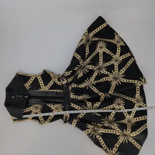 Barok Paris NJ Couture Black & Gold Scuba Material Sleeveless Dress NWT