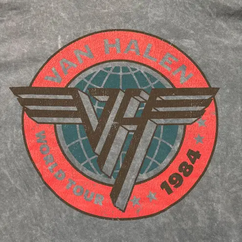 Van Halen World Tour 1984 Rock Band Mineral Wash T-Shirt Size Large