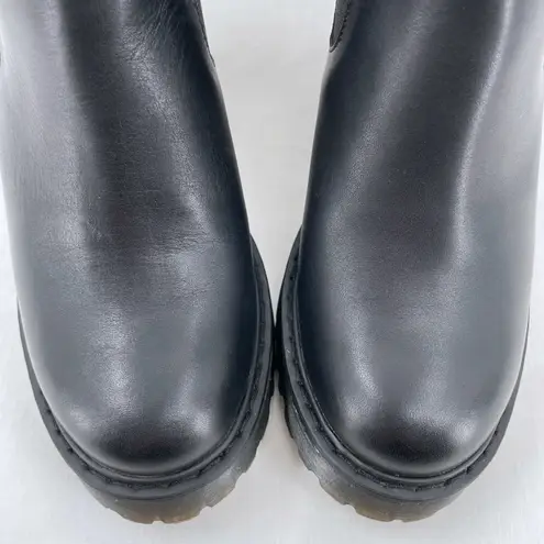 Dr. Martens Hurston Black Leather Chunky Heeled Chelsea Boots Ankle Boots Size 7