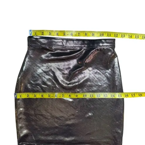 Blackmilk Liquid Gold Mini Skirt Size Medium Retro Foil Metallic Clubwear
