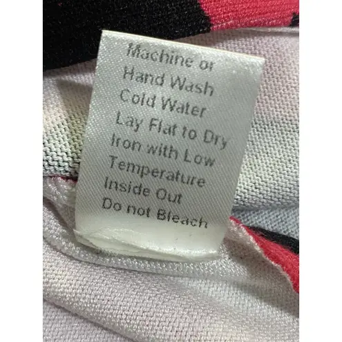 Ming Wang Tailored Fit Pink/Fuchsia/black Knit Sweater Jacket EUC