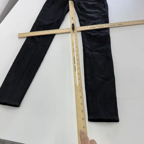 Hudson Jeans Womens 25 Black Krista Super Skinny Coated Stretch Denim Pants