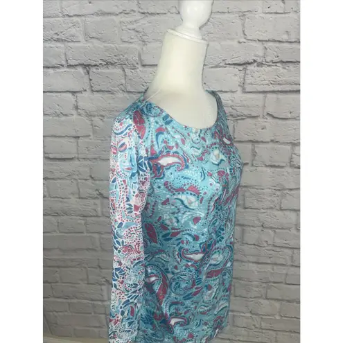 Casey Key Women's Boho Casual Lightweight Resortwear 3/4 Sleeve Top Size Large