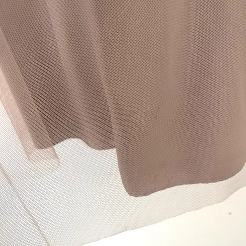 Amsale Aliki G98U Tulle Maxi Dress Formal Evening Gown Party Bridesmaid Size 2 Tan