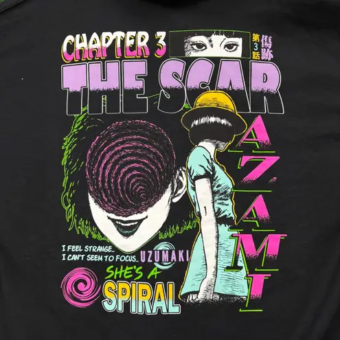 Junji Ito Uzimaki Chapter 3 The Scar Horror Hoodie Size Extra Large - Image 2