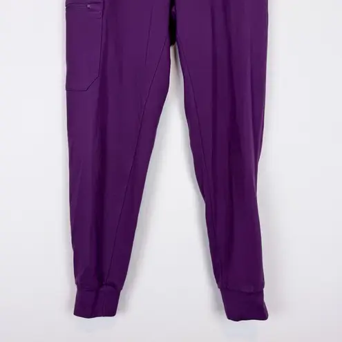 Jaanuu Rubi Slim UltraSoft Scrub Jogger Pants Dark Purple Size Small Petite