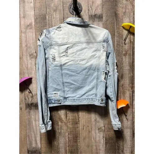 Almost Famous  Blue Denim Ripped Jacket