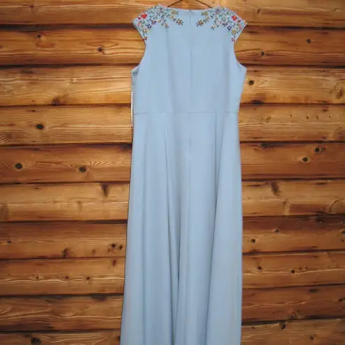 Mac Duggal NWT Gorgeous Ieena Beaded Cap Sleeve V Neck Beaded Gown Dress