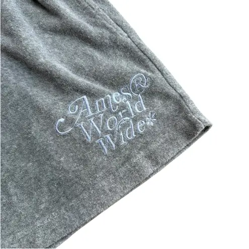 Ames Worldwide Terry Signature Logo Shorts Gray High Rise Korean Loungewear KPop Size M