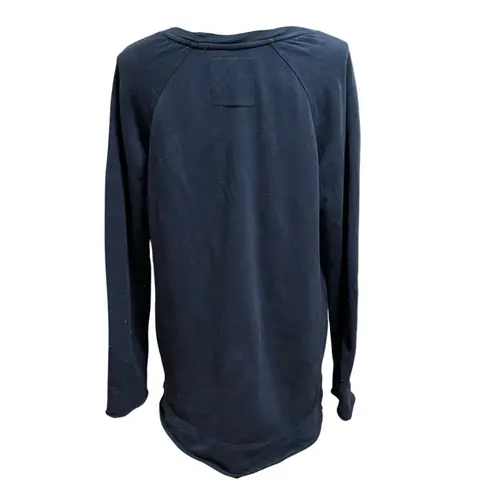 Johnny Was Size M Embroidered Sweatshirt Navy Blue FLAWS