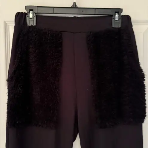 Michael Lauren Leggings W/Furry Pocket Pants NWOT