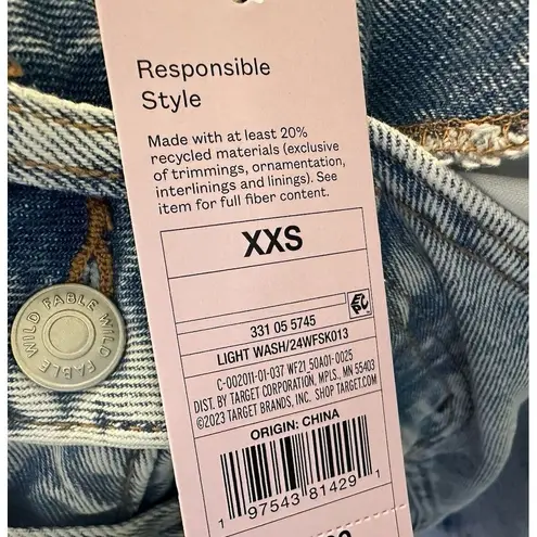 Wild Fable Women's  Denim Midi Cargo Skirt Medium Denim Wash Size XXS