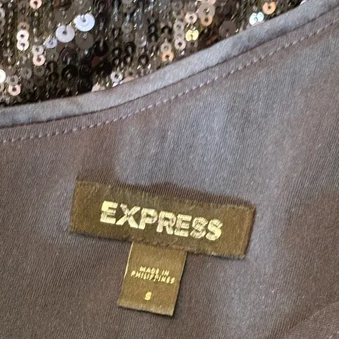 EXPRESS  Navy Blue Sequin One Shoulder Dress size Small NWOT