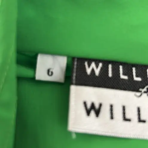 Vintage Williams for Williams Vibrant Green Women's Blouse Top Size 6