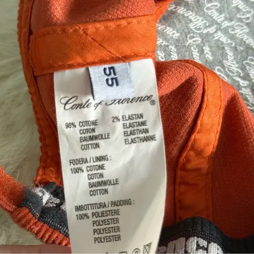 Conte of Florence Corduroy Crystal Embellished Cap Orange