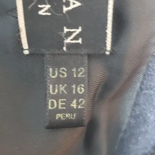 Peruvian Connection Women's Alpaca Wool Coat Dark Blue. Size: 12