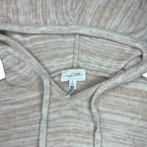 Soma WKND Women's Large Pink Marshmallow Knit Long Sleeve Cropped‎ Hoodie