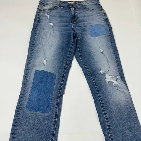 Madewell Cruiser Straight Crop Jeans in Patched Up Edition Size 27