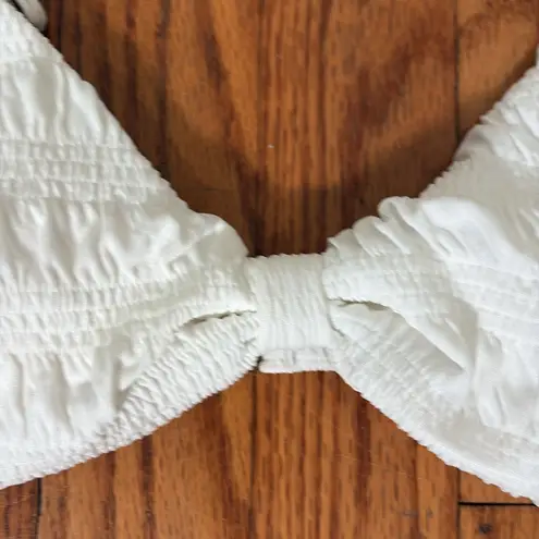 ANDIE Bikini Set Amor Top Bikini Bottom Sugar Smocked White size Small NWOT