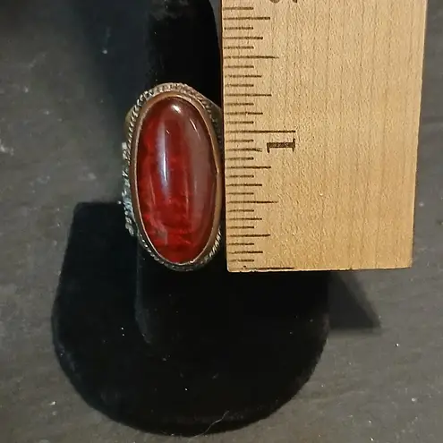 Vintage Red and Gold Tiebten Ring