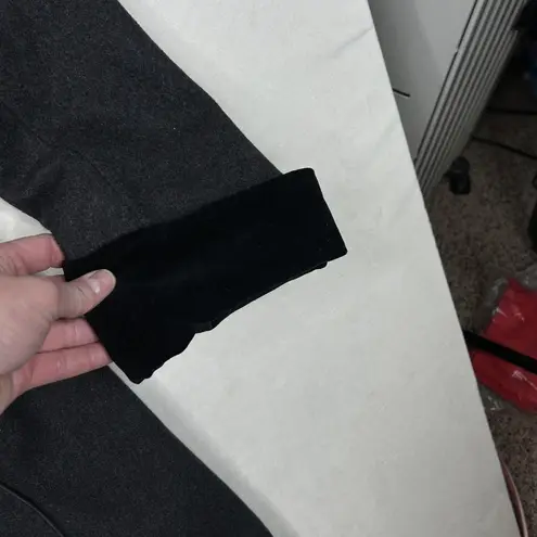 Donnybrook Coat Womens Large Wool Blend Hooded Velvet Trim Button Front Long Gray