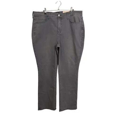 NYDJ Ellison Jeans Womens 18W Destiny Gray Straight Leg High Rise Lift Tuck NWT