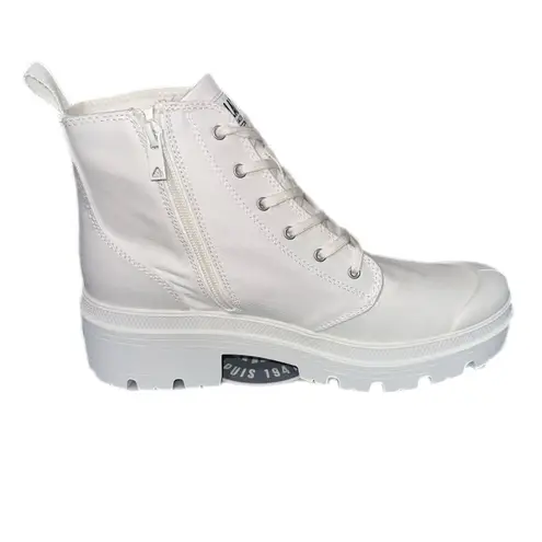 Palladium Pallabase Star White Grunge Skater Womens Platform Boots Sz US 11