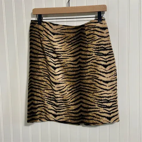 Scarlett VTG Skirt Suit Set Size 12 Black Animal Print Mob Wife Office Siren Y2K