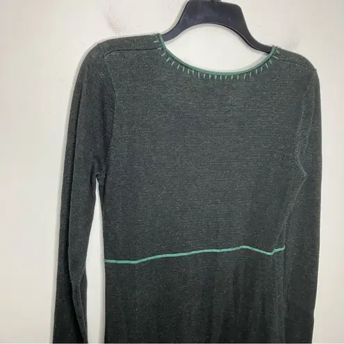 Aventura organic Cotton sweater dress gray green womens size small natural fiber
