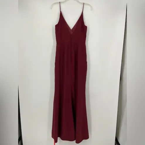 After Six NWT, , Maroon Sleeveless Evening Maxi Gown, with POCKETS, size 4