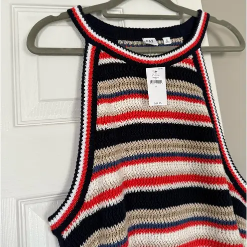 Gap  Multi color High Neck Sweater Tank Top NEW $45 retail